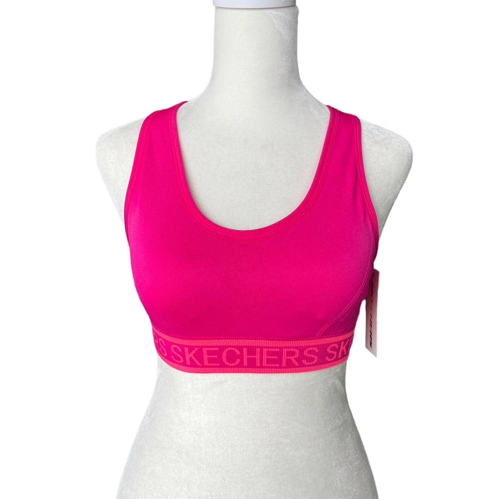 NWT - Skechers Hot Pink Sports Bra (Size: S/P)